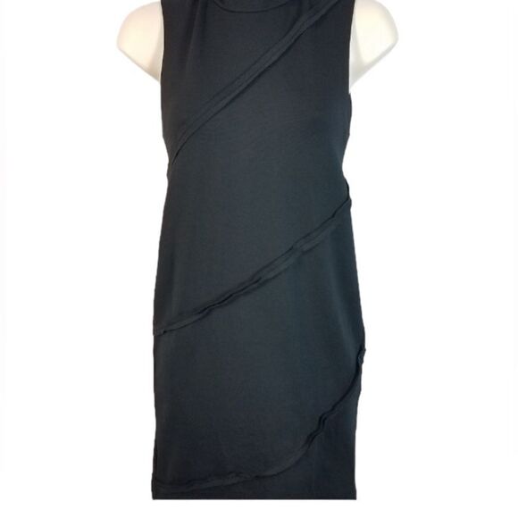 Alice + Olivia Black sleeveless body con dress with mock turtleneck size XS - Picture 3 of 11
